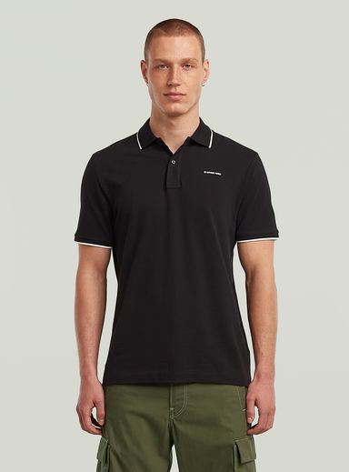 Chest Logo Striped Polo